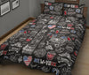 New York Love Pattern Print Bed Set Quilt-grizzshop