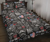 New York Love Pattern Print Bed Set Quilt-grizzshop