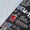 New York Love Pattern Print Blanket-grizzshop