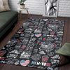 New York Love Pattern Print Floor Mat-grizzshop