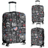 New York Love Pattern Print Luggage Cover Protector-grizzshop