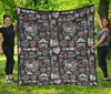 New York Love Pattern Print Quilt-grizzshop