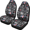 New York Love Pattern Print Universal Fit Car Seat Covers-grizzshop