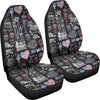 New York Love Pattern Print Universal Fit Car Seat Covers-grizzshop