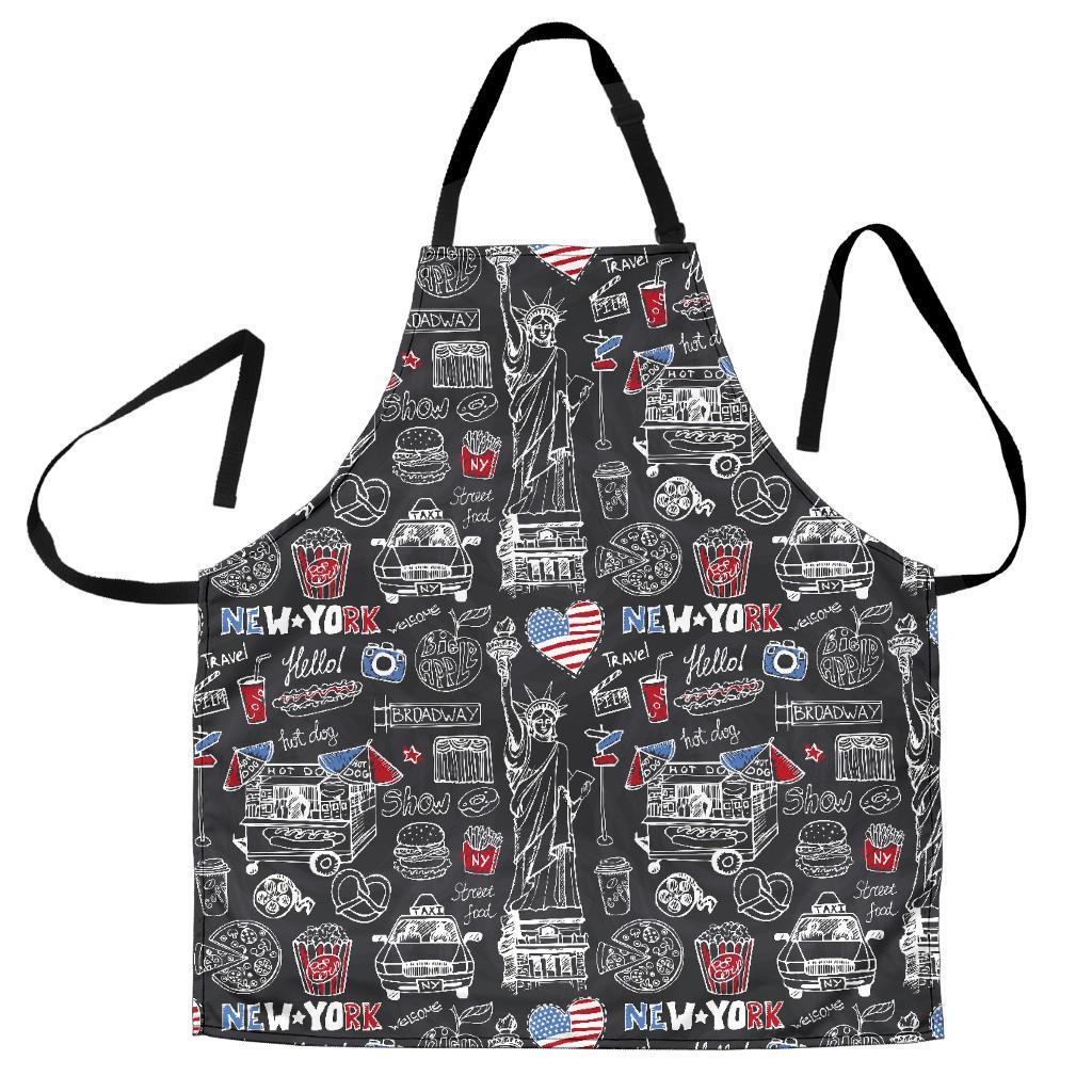 New York Love Pattern Print Women's Apron-grizzshop