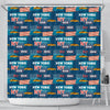 New York Pattern Print Bathroom Shower Curtain-grizzshop