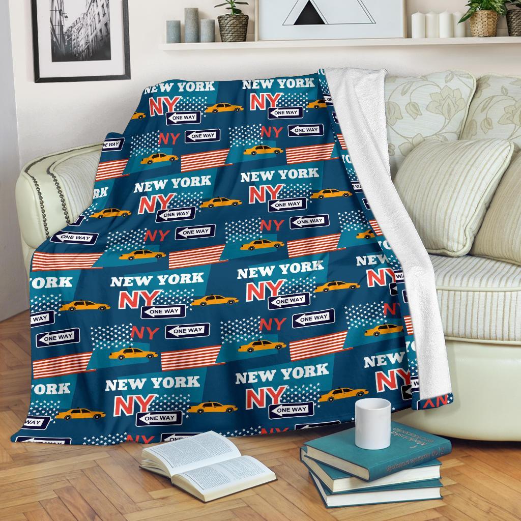 New York Pattern Print Blanket-grizzshop