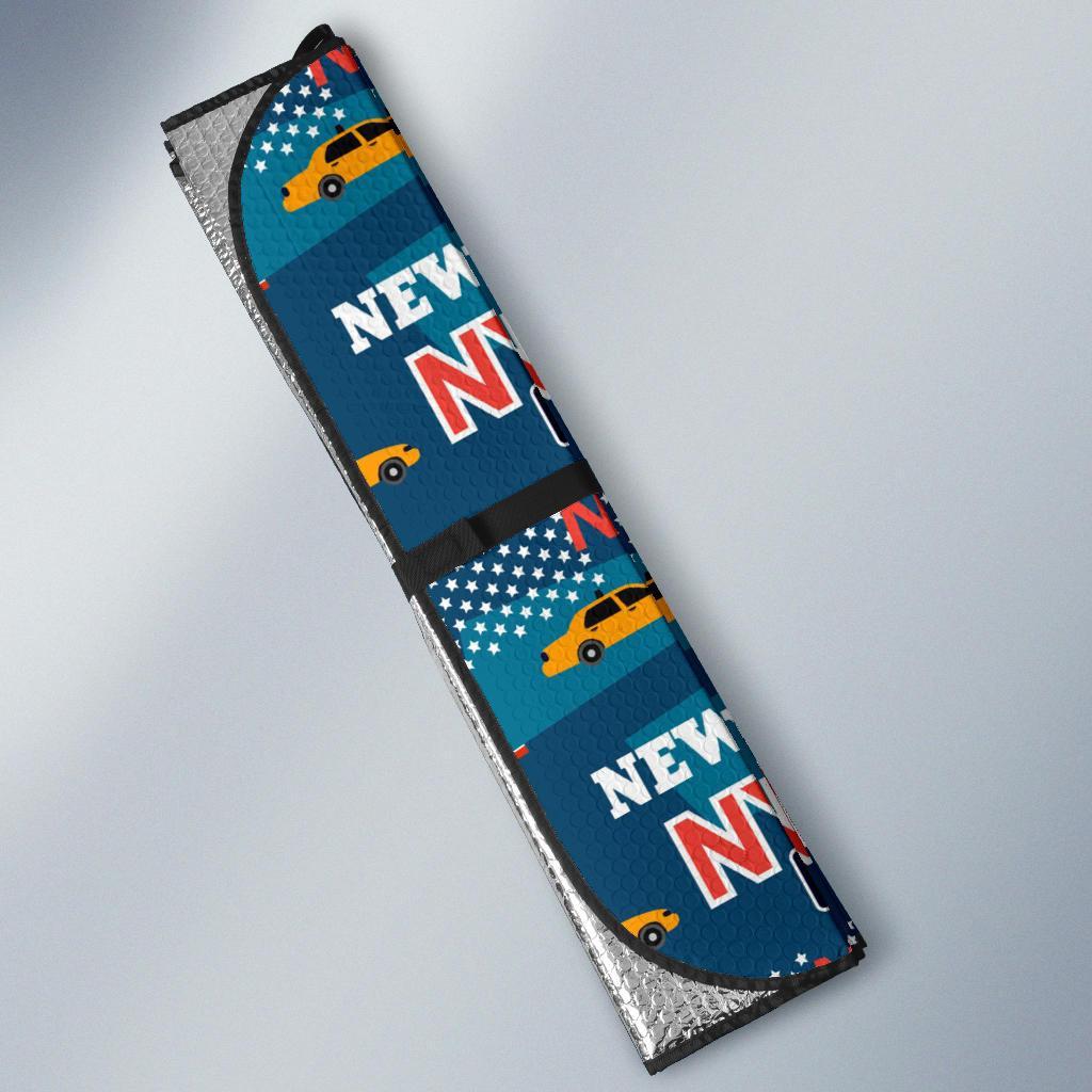 New York Pattern Print Car Sun Shade-grizzshop