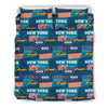 New York Pattern Print Duvet Cover Bedding Set-grizzshop