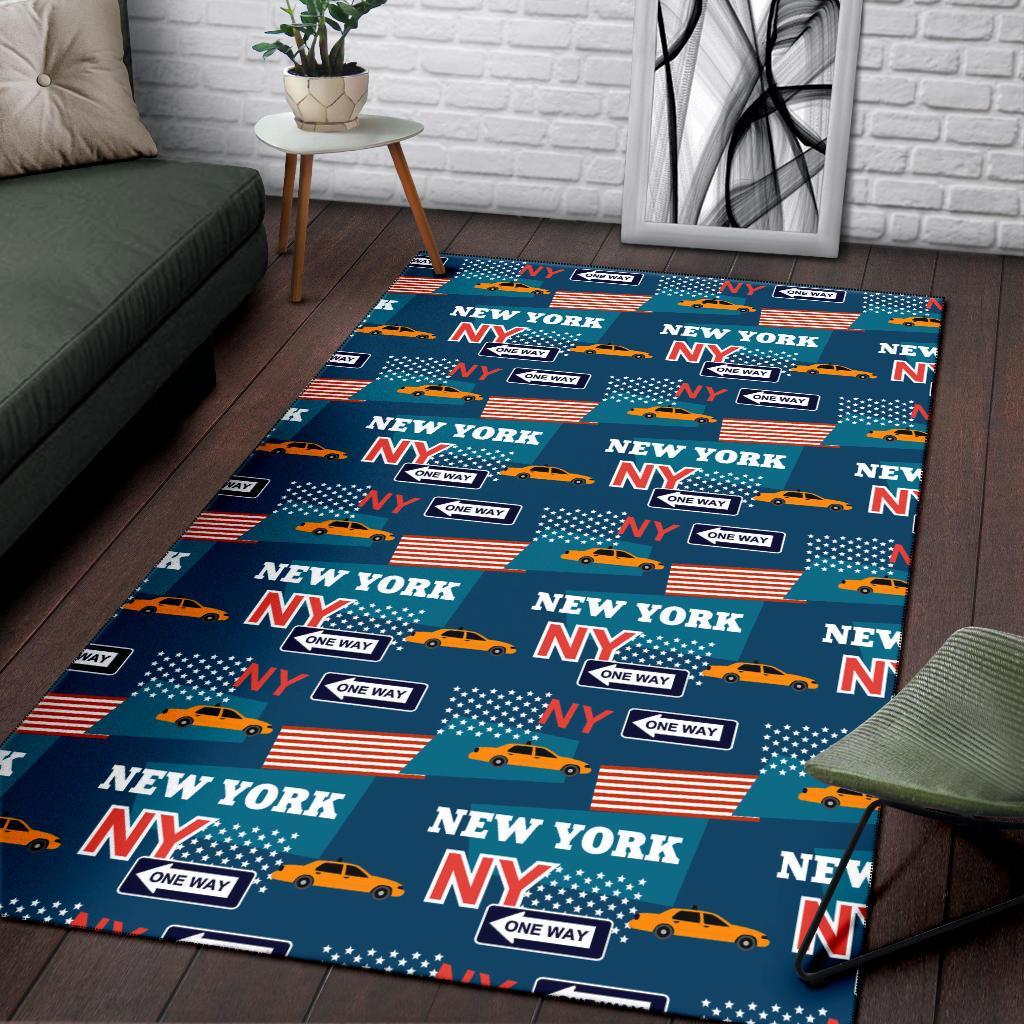 New York Pattern Print Floor Mat-grizzshop