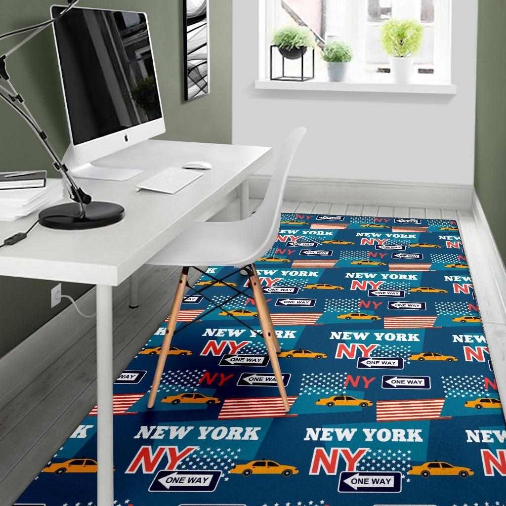 New York Pattern Print Floor Mat-grizzshop