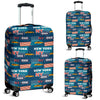 New York Pattern Print Luggage Cover Protector-grizzshop