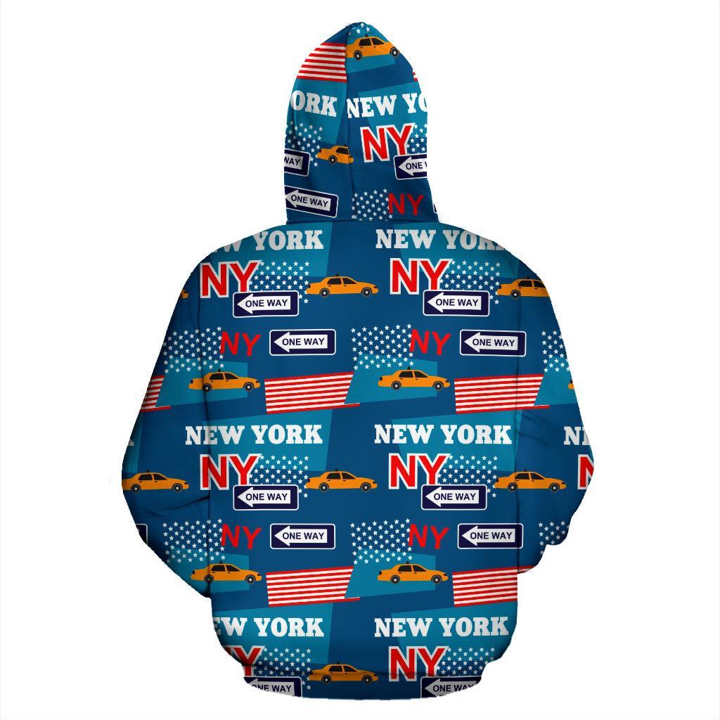 New York Pattern Print Men Women Pullover Hoodie-grizzshop