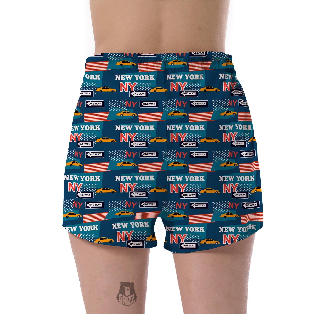 New York Pattern Print Women's Shorts-grizzshop
