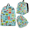 New York Print Pattern Backpack-grizzshop