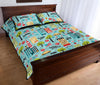 New York Print Pattern Bed Set Quilt-grizzshop