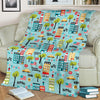 New York Print Pattern Blanket-grizzshop