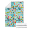 New York Print Pattern Blanket-grizzshop