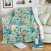 New York Print Pattern Blanket-grizzshop