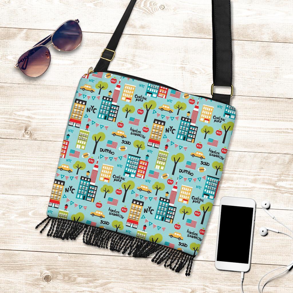 New York Print Pattern Crossbody bags-grizzshop