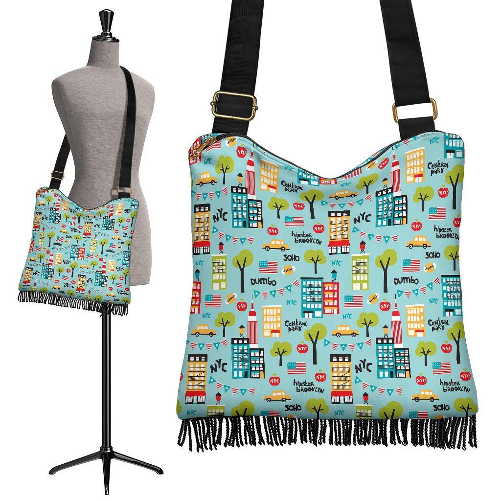 New York Print Pattern Crossbody bags-grizzshop