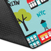 New York Print Pattern Floor Mat-grizzshop