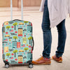 New York Print Pattern Luggage Cover Protector-grizzshop