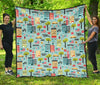 New York Print Pattern Quilt-grizzshop