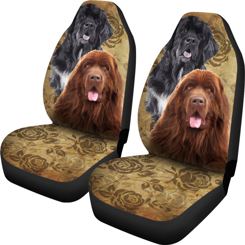 Newfoundland Dog Universal Fit Car Seat Covers-grizzshop