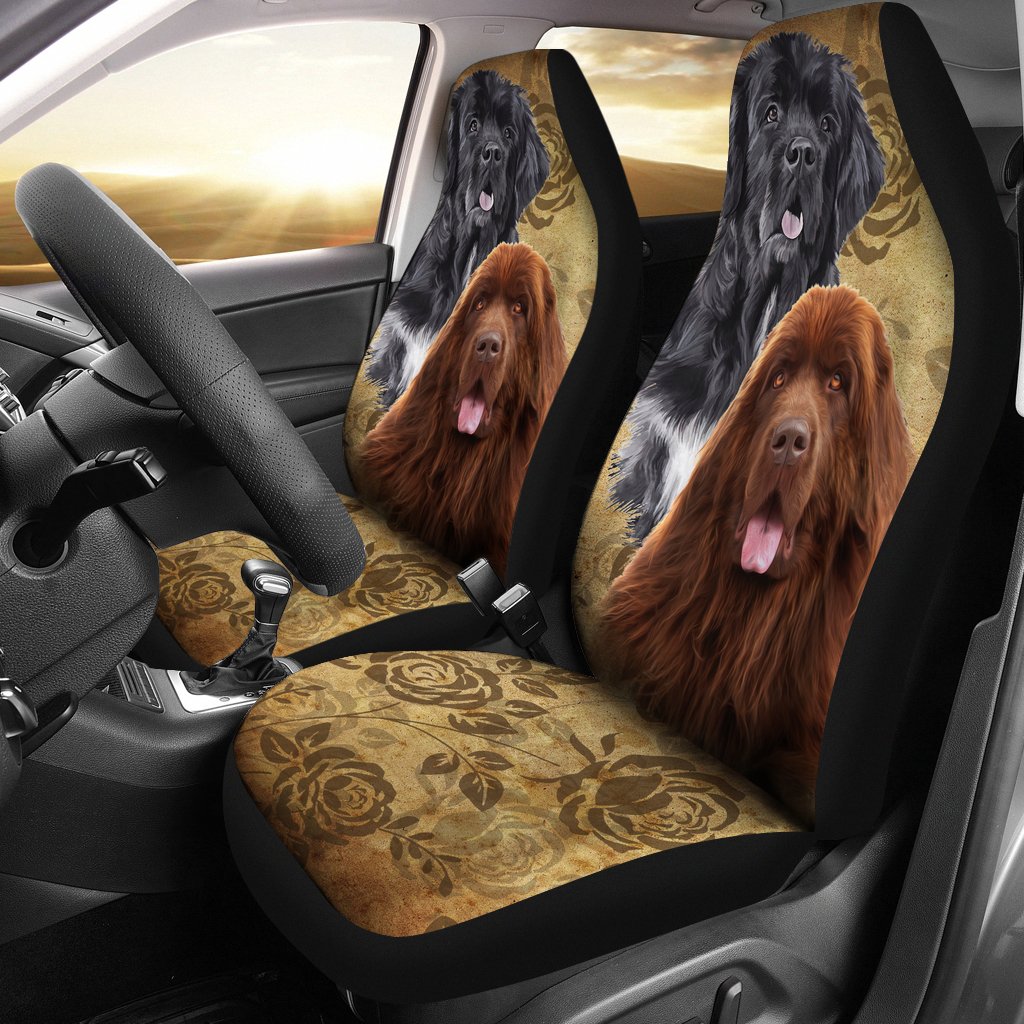 Newfoundland Dog Universal Fit Car Seat Covers-grizzshop