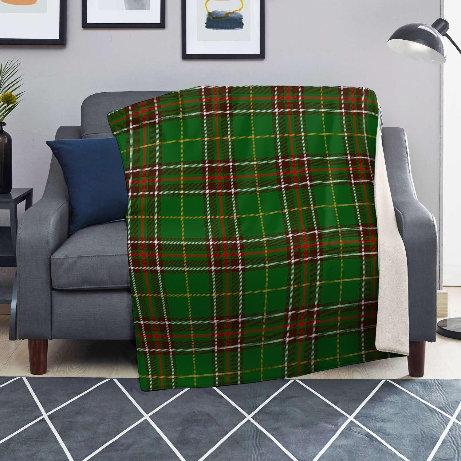 Newfoundland Tartan Green Plaid Blanket-grizzshop