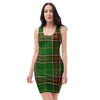 Newfoundland Tartan Green Plaid Bodycon Dress-grizzshop