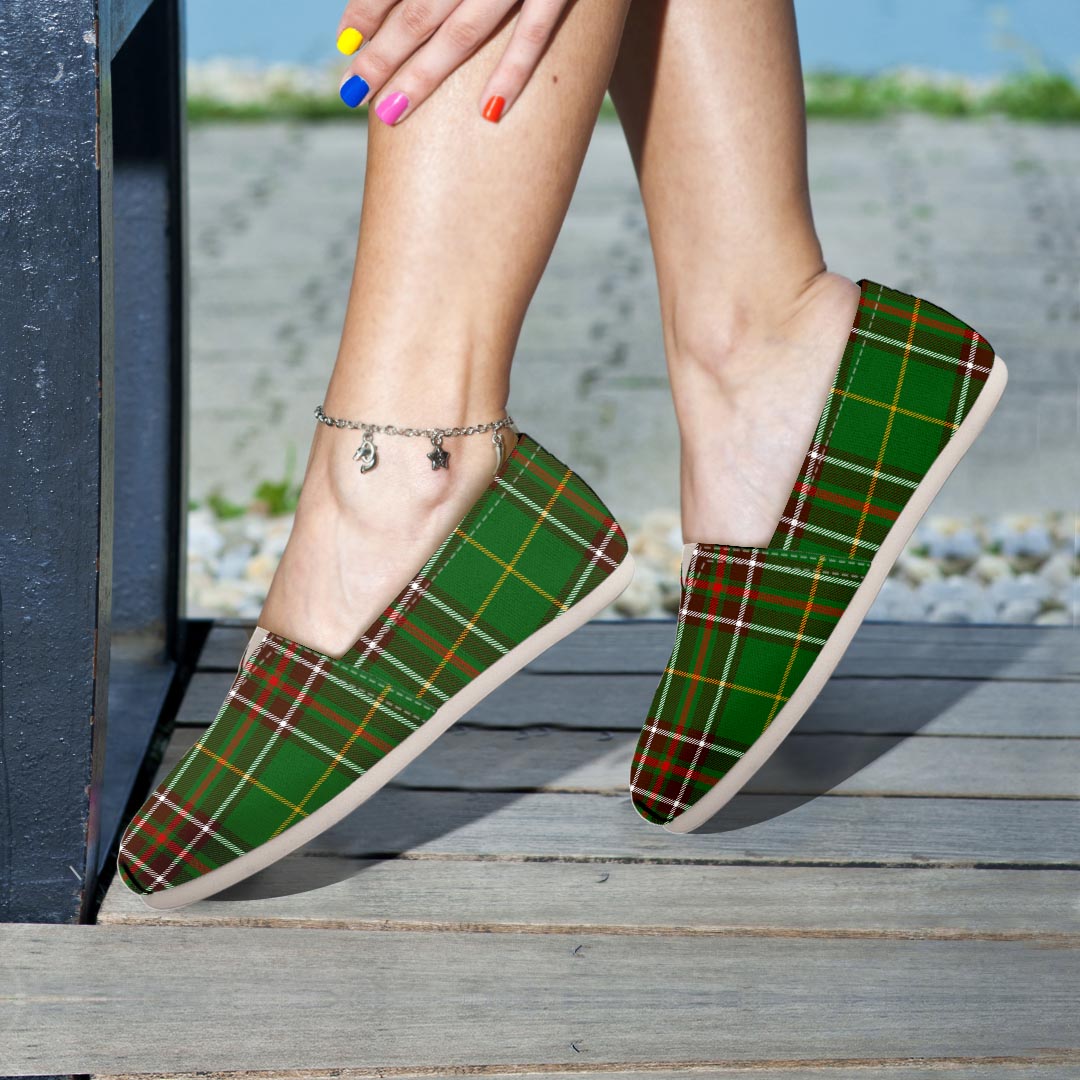 Newfoundland Tartan Green Plaid Canvas Shoes-grizzshop