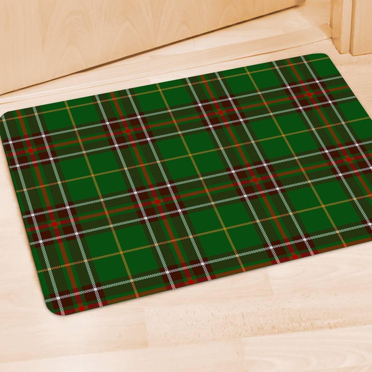 Newfoundland Tartan Green Plaid Door Mat-grizzshop