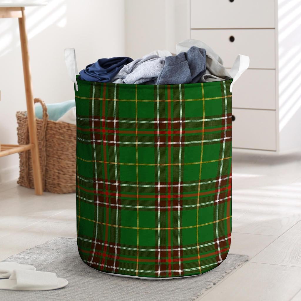 Newfoundland Tartan Green Plaid Laundry Basket-grizzshop