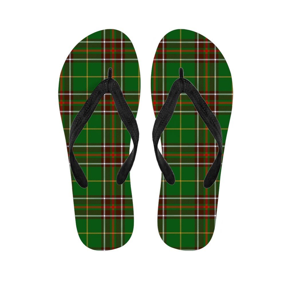 Newfoundland Tartan Green Plaid Men's Flip Flops-grizzshop