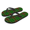 Newfoundland Tartan Green Plaid Men's Flip Flops-grizzshop