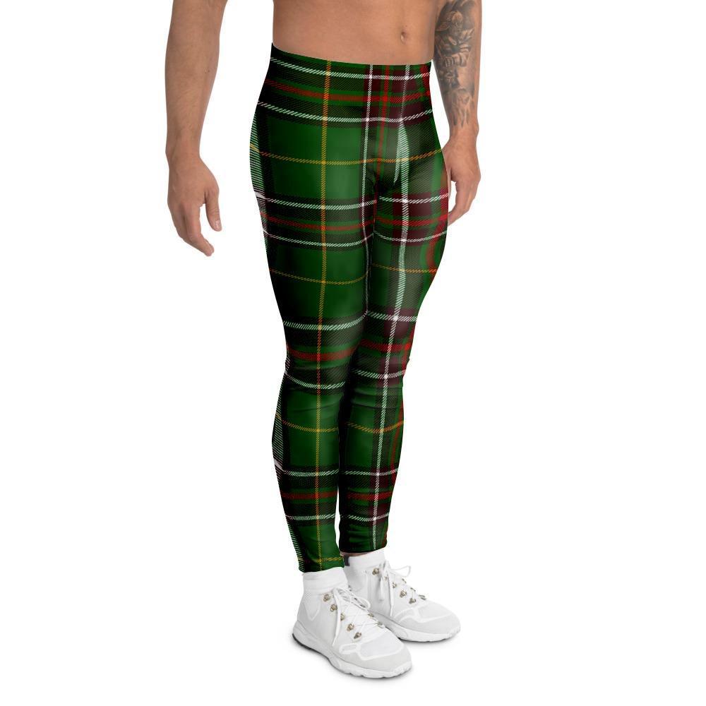 Newfoundland Tartan Green Plaid Men's Leggings-grizzshop