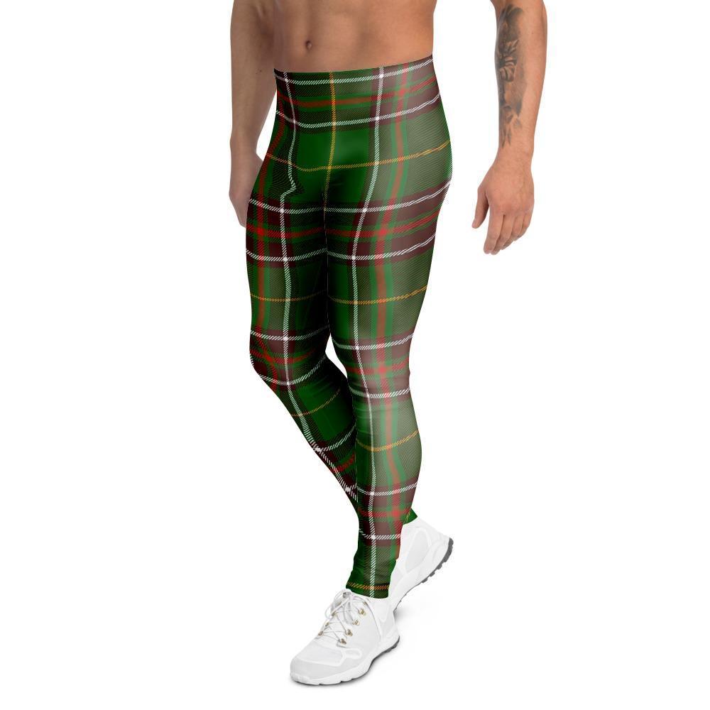 Newfoundland Tartan Green Plaid Men's Leggings-grizzshop