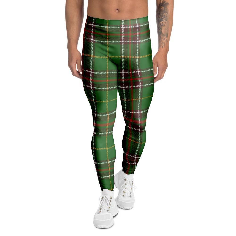 Newfoundland Tartan Green Plaid Men's Leggings-grizzshop