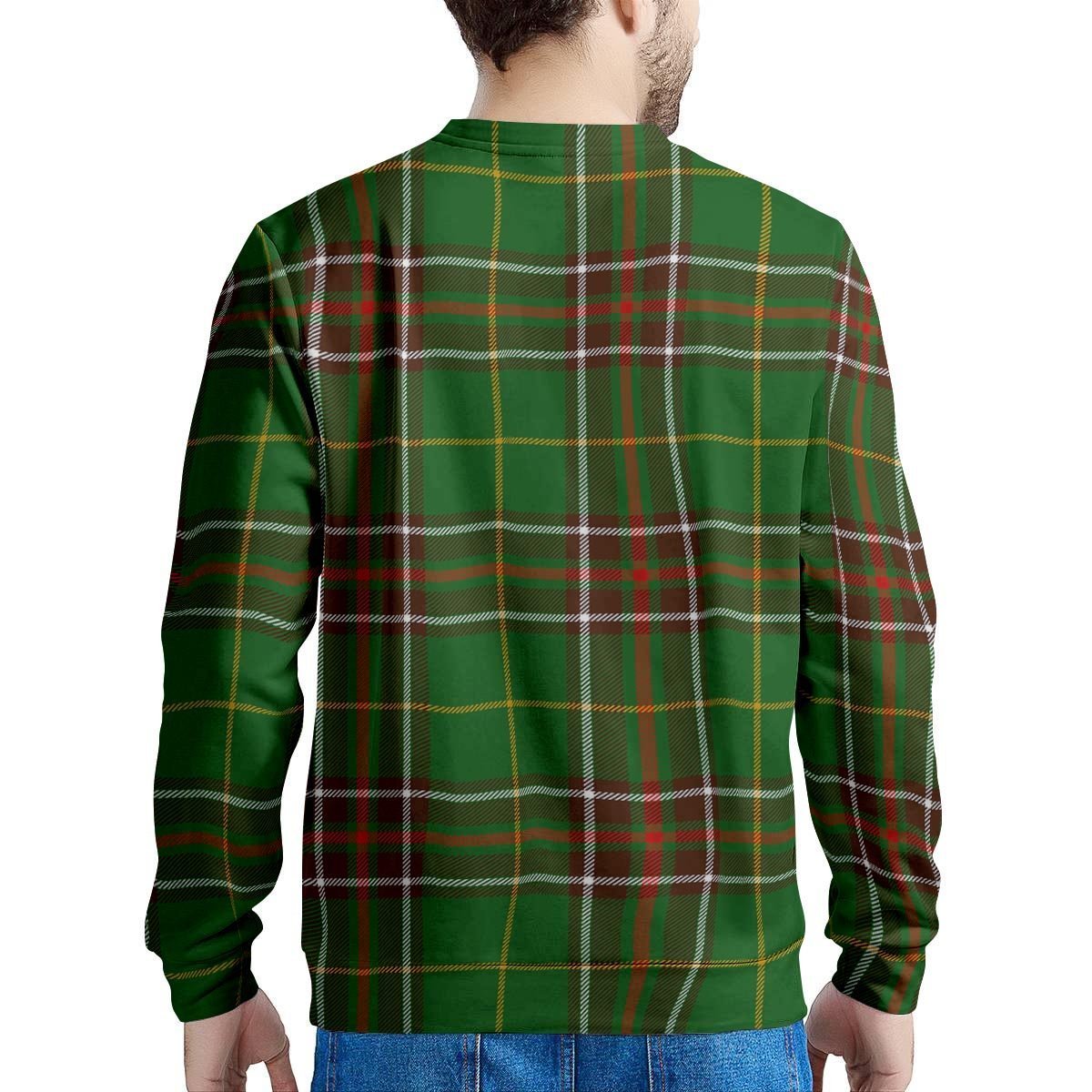 Newfoundland Tartan Green Plaid Men's Sweatshirt-grizzshop