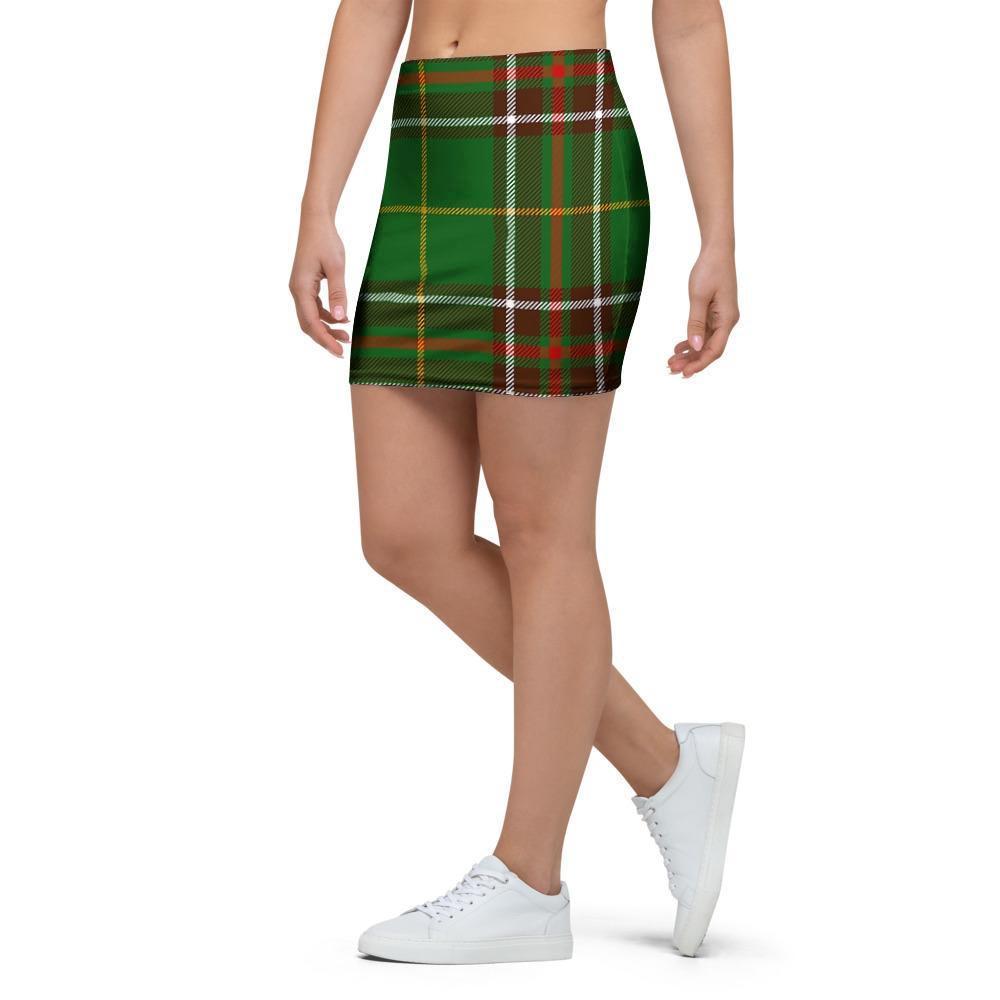 Newfoundland Tartan Green Plaid Mini Skirt-grizzshop