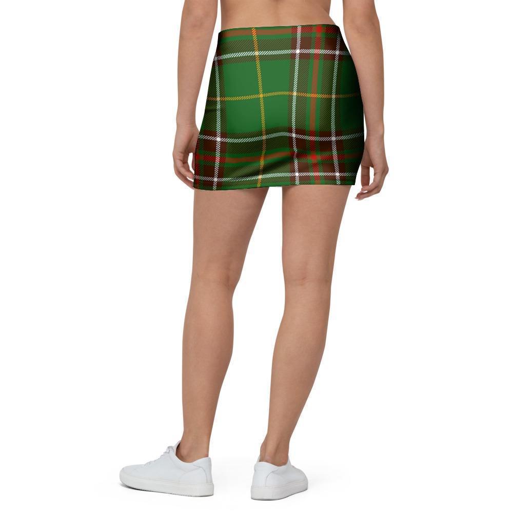Newfoundland Tartan Green Plaid Mini Skirt-grizzshop