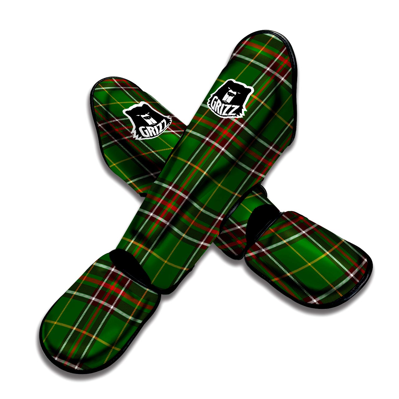 Newfoundland Tartan Green Plaid Muay Thai Shin Guard-grizzshop