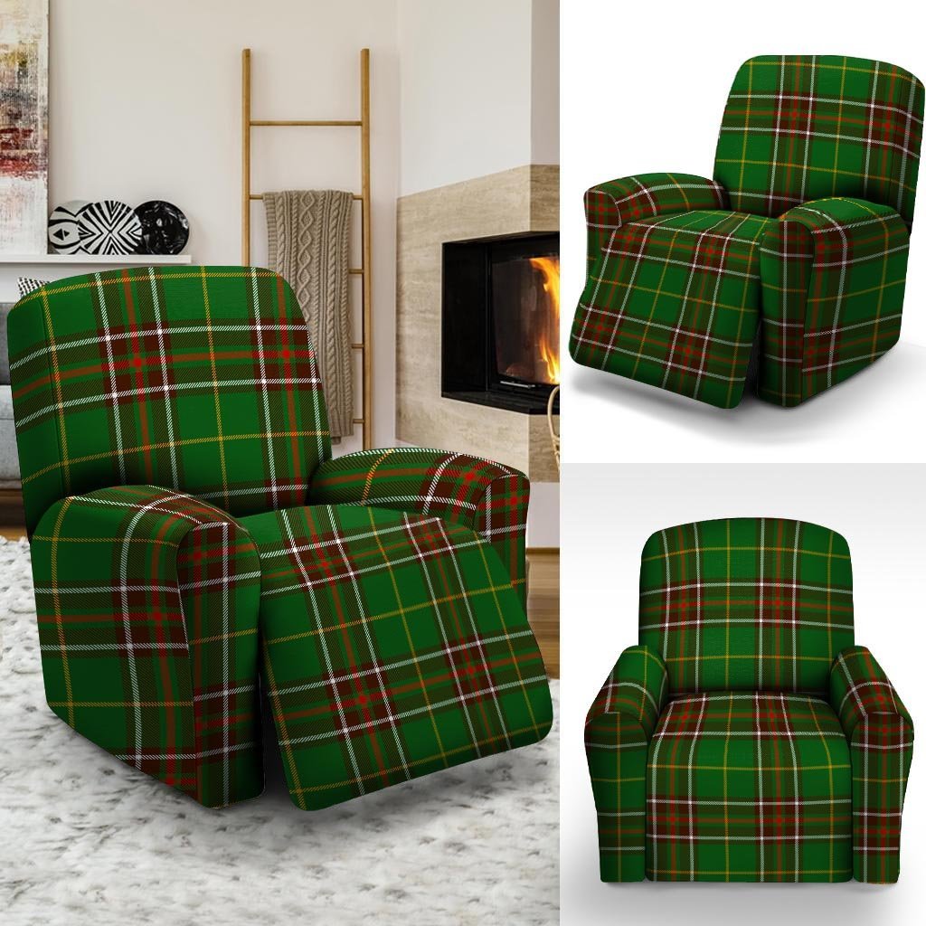 Newfoundland Tartan Green Plaid Recliner Cover-grizzshop