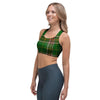 Newfoundland Tartan Green Plaid Sports Bra-grizzshop