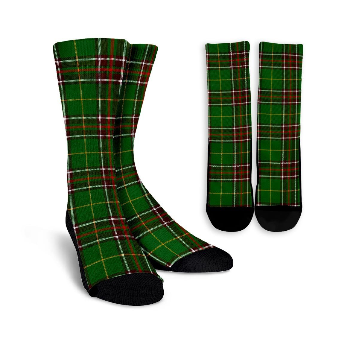 Newfoundland Tartan Green Plaid Unisex Socks-grizzshop