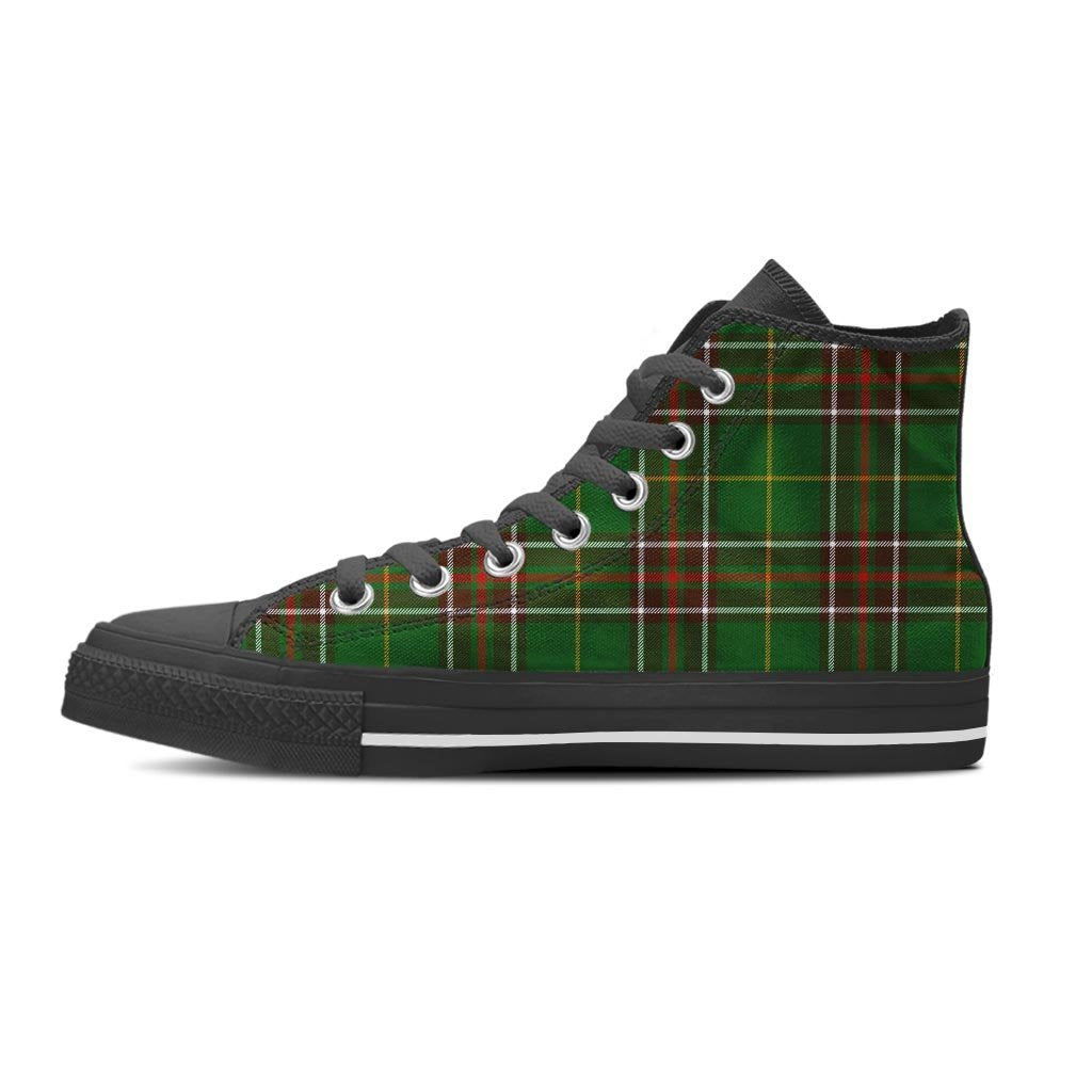 Newfoundland Tartan Green Plaid Women's High Top Shoes-grizzshop