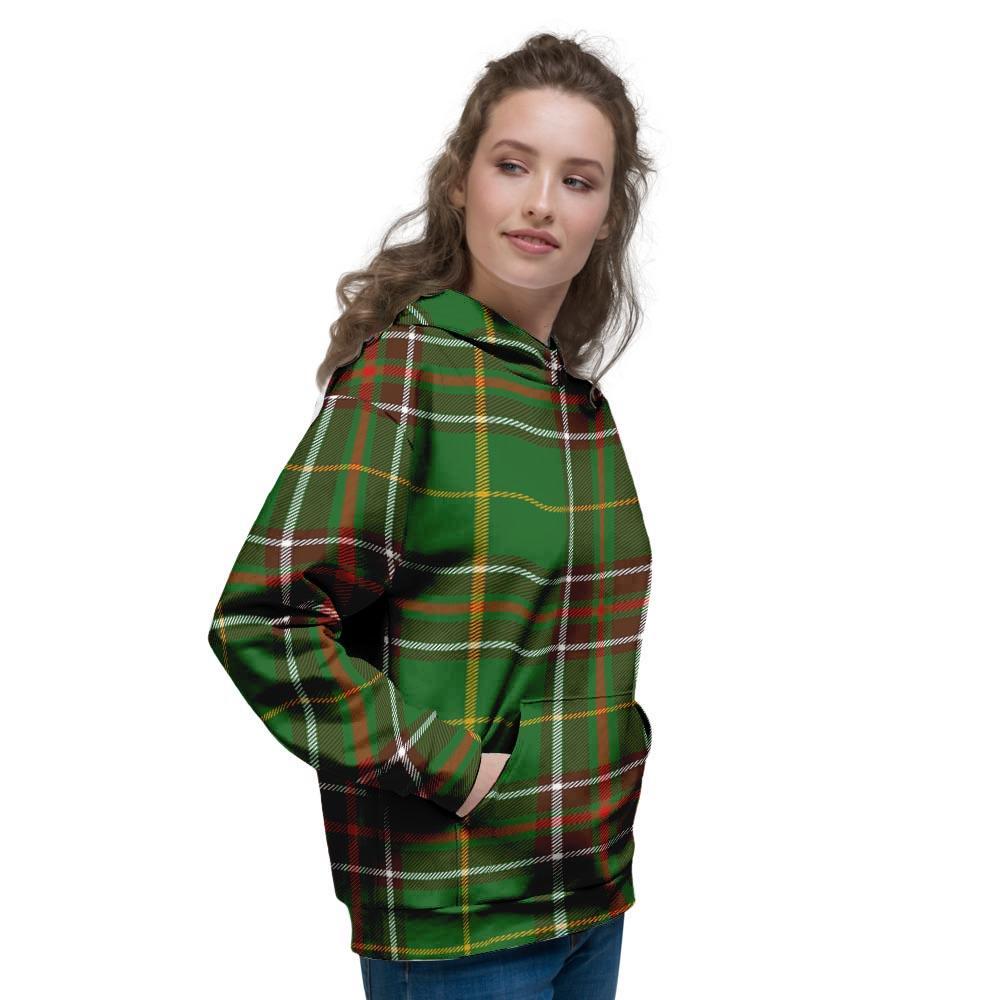 Newfoundland Tartan Green Plaid Women's Hoodie-grizzshop