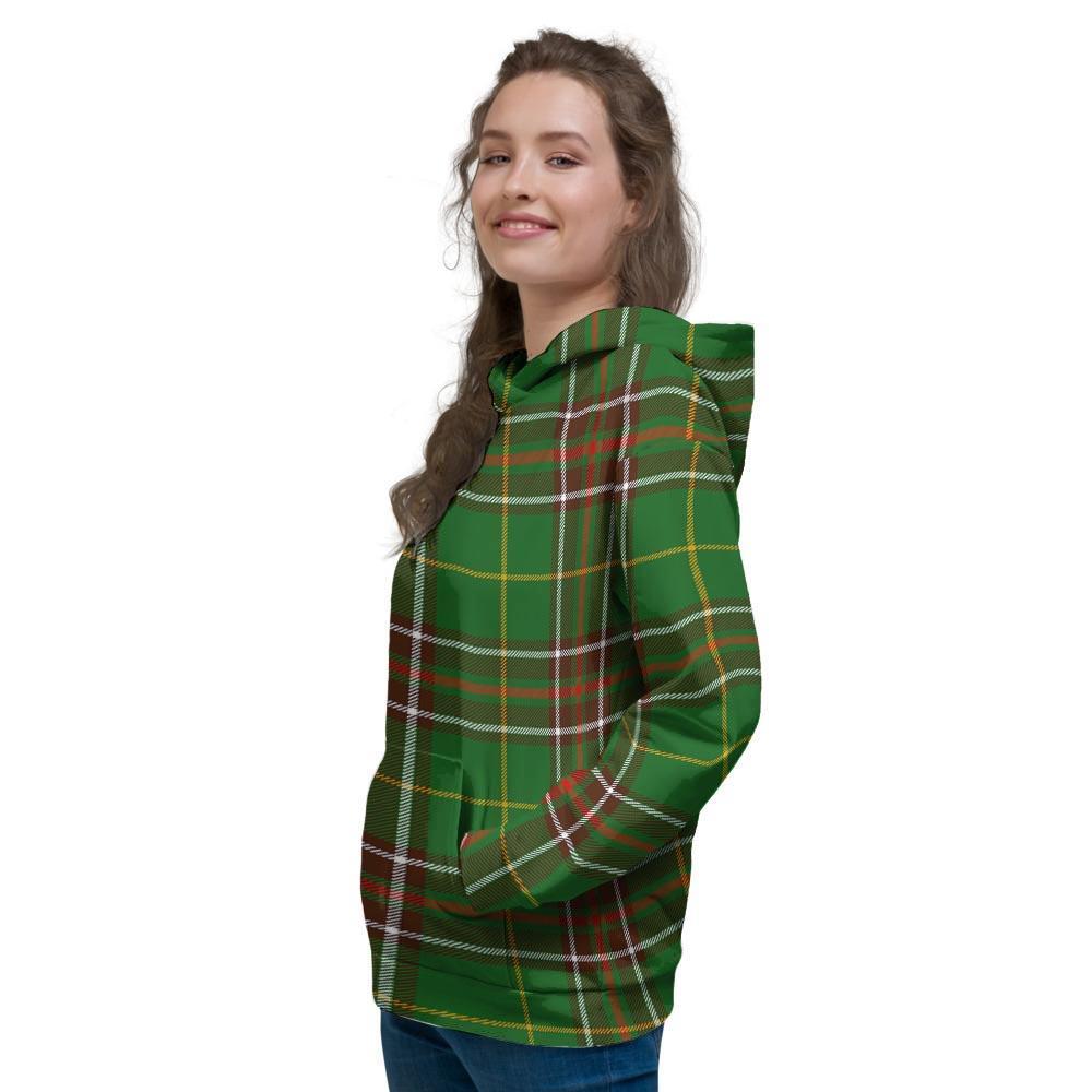 Newfoundland Tartan Green Plaid Women's Hoodie-grizzshop